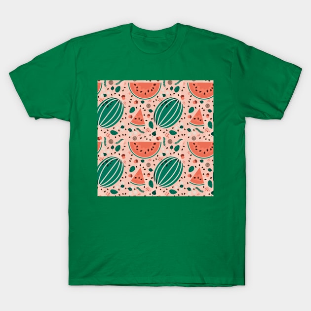 Yummy Watermelon Pattern T-Shirt by TheCreativeBros